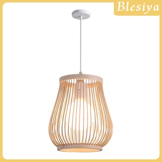 [BLESIYA] Lámpara colgante de ratán de bambú Retro lámpara de techo decorativa