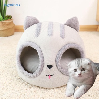 explosión gatito perro cojín estera gato en forma de cabeza gatos casa lavable extraíble gato cama