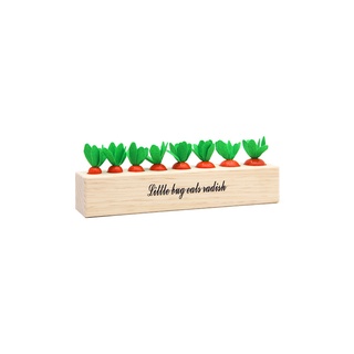 juguetes educativos de madera zanahoria cosecha juego gusano lucha rompecabezas para niños pequeños y bebés
