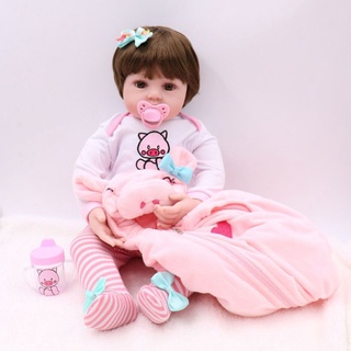 linco 19in realista reborn muñeca de silicona suave vinilo recién nacido bebés niña princesa realista juguete hecho a mano regalos para niños (6)
