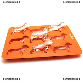Newtimingbuild - molde creativo de silicona en forma de cachorro, cubo de hielo, Chocolate, galletas, bandeja de hielo NTB