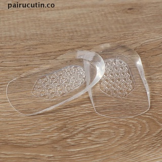 (newwww) 1 par de nuevas plantillas de talón transparentes zapatos de masaje cojín de silicona gel insertos almohadillas [pairucutin]