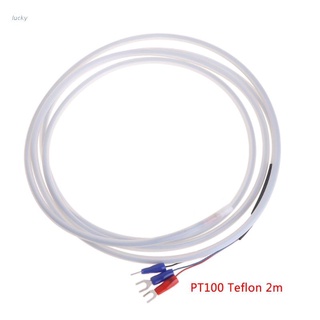 lucky& 2m ptfe pt100 rtd 3 alambre sensor de temperatura aceite impermeable anticorrosión