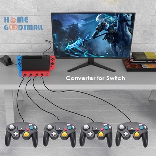 (Homegoodsmall) Adaptador de controlador de 4 puertos con 2 puertos USB para Nintendo GameCube controlador