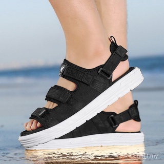 Pareja sandalia Velcro Selipar malla sandalias al aire libre deporte sandalias Kasut Kasual hombres mujeres zapatillas sandalias 9slo