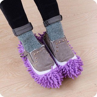 1 par de fregona zapatilla de pulido de piso cubierta limpiador perezoso espolvorear zapatos de pie