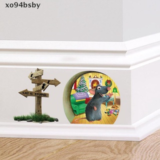Xo94bsby calcomanía removible Para pared pequeño De ratón agujero arte Mural Para decoración del hogar
