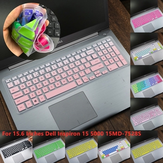 Para pulgadas Dell Inspiron 15 5000 15MD-7528S maestro suave Ultra-delgado de silicona portátil teclado Protector