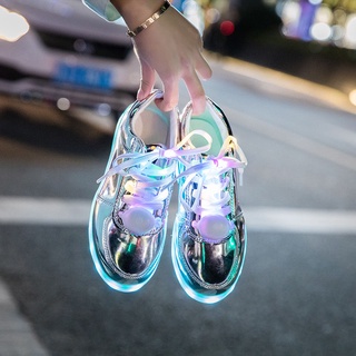 Zapatos luminosos coloridos impermeables casuales para correr