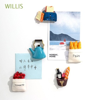 Willis Creative imanes para nevera lindo mensaje pegajoso refrigerador pegatinas magnéticas resina huevo precioso pan de leche decoración del hogar