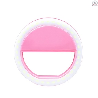 selfie led anillo de luz flash relleno clip cámara para i-phone y tablet rosa