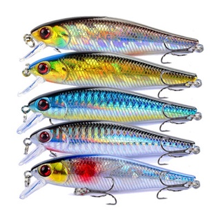 ALLSMILEE 70mm 14g Pencil Sinking Minnow Baits Useful Winter Fishing Fish Hooks Crankbaits Tackle Multicolor Outdoor Minnow Lures (7)