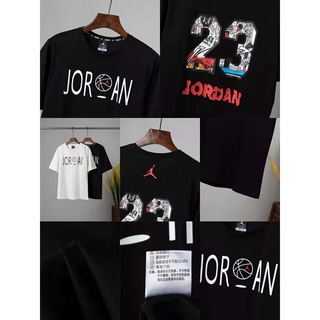 nike air jordan camiseta de manga corta mujer impreso algodón deportes casual de gran tamaño pareja t-shirt (8)