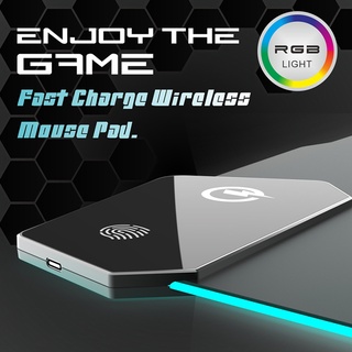 Toniers/inalámbrico carga ratón Pad Gamer Mouse Pad de gran tamaño RGB luminoso escritorio alfombrilla de ordenador portátil teclado antideslizante brillante cojín LED (1)