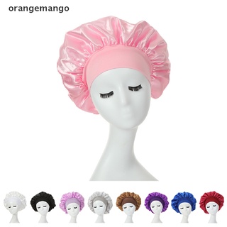 Orangemango New Women's Satin Solid Sleeping Hat Night Sleep Cap Hair Care Bonnet Unisex Cap CO (1)
