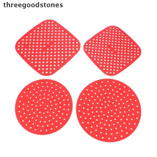 Thstone Air Fryer Liner Red Air Fryer Mat Food Grade Non-Stick Silicone Fryer Basket New Stock