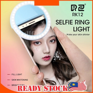 [miniki] rk12 selfie luz recargable selfie anillo luz para teléfono portátil selfie lámpara usb carga selfie luces