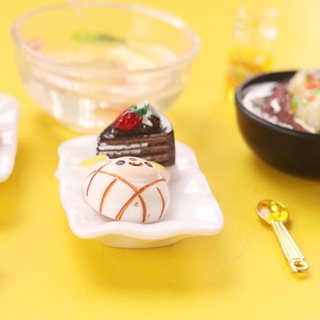 <salzburg> Mini plato cómodo de sensación de mano en miniatura para jugar comida realista para hacer bricolaje
