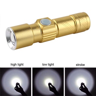 zoomable usb recargable mini linterna antorcha q5 led 3 modos de caza de la lámpara de luz