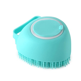 Cepillo de ducha encantador, portátil para masaje doméstico, cepillo de baño de silicona para mascotas de bebé, amarillo/rosa/verde (1)