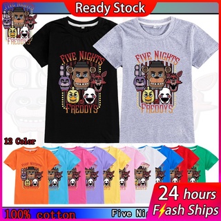 Cinco noches en Freddy de dibujos animados niños de verano de manga corta de moda Casual Tops bebé camisetas niñas camisa Tops niños Tops
