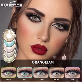eyeshare lentes de contacto de color para ojos cosméticos 1 piar orangejam series lentes de color anuales