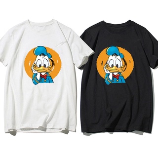 Donald Duck pareja de manga corta T-Shirt cuello redondo estudiante salvaje camisa 5419