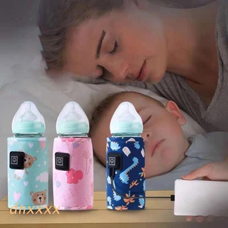 dnxxxx portátil biberón calentador de leche bebé bebé biberón calentador termostato