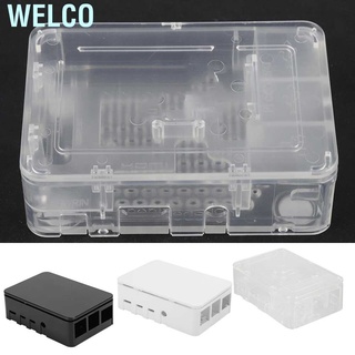 Welco ABS funda + 3Pcs disipadores de calor caja caja ajuste para Raspberry Pi 4 negro/blanco/transparente (6)