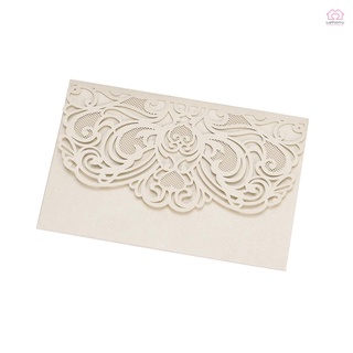 10pcs perla papel floral tarjetas de invitación titulares de invitación con hoja interior en blanco para boda fiesta de cumpleaños aniversario (8)