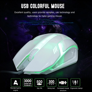 X1 colorful mouse USB cable mouse laptop desktop mouse office games luminous mouse GEN