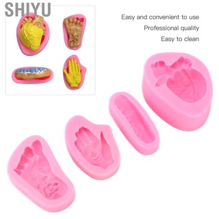 shiyu herramientas de pastelería boquillas para pastel de halloween molde de silicona suela corazón palma alta resistencia a altas temperaturas antiadherente (7)