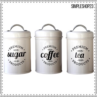Simpleshop23 3 pzs jarras De Metal con tapas retro Para té/Café/azúcar