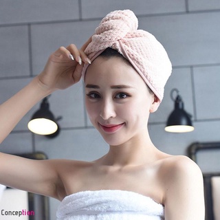 Hair Turban Towel Women Super Absorbent Shower Cap Quick-drying Towel Hair Dry Bathroom Hair Cap Bathing Tools CO