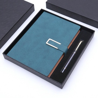 Business Notebook bloc de notas conjunto creativo Premium de piel de oveja cuaderno de Metal pluma Premium Set accesorios de oficina suministros de oficina