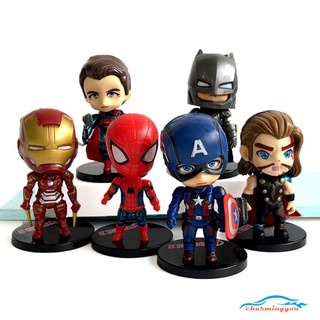 Spiderman Iron Man Batman Marvel los vengadores liga de la justicia alianza muñeca Anak Patung juguetes CY