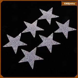 6 pzs parches star fix iron on rhinestones crystal motifs applique ropa parche
