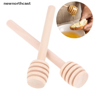[newnorthcast] gotero de miel de madera servidor de 8/10 cm de madera mini miel mermeladas jarabe agitador (8)