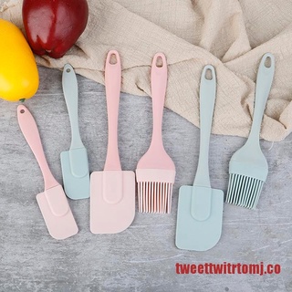 tweet 3 pzas/juego de brochas de silicón para espátula/utensilios de cocina
