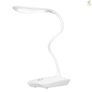 Lámpara De escritorio blanca ultraligera Led recargable Usb regulable con control táctil giratorio 360