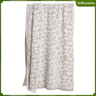 manta de lana de felpa peluda patrón de leopardo acogedor manta lavable