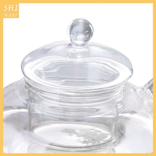 [SHIWAKI] Tetera de vidrio Kung Fu té floración hoja suelta tetera con infusor 400 ml (6)