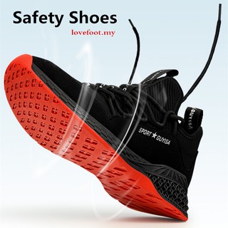 Moda Zapatos De Seguridad De Los Hombres Trabajo Anti-Aplastamiento piercing Ligero Deporte