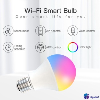 Wtar1 bombilla de control de voz inteligente WiFi E27 B22 RGB+CCT regulable de 15 W WiFi inteligente compatible con Alexa Google Home (APP: Cloud Intelligence) WIG1