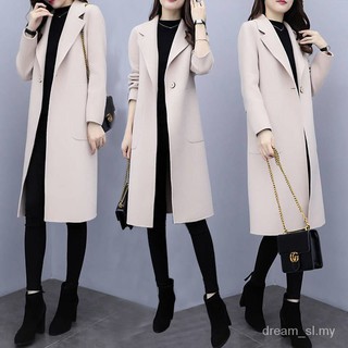 Otoño e invierno nuevo adelgazante suelto lana abrigo Hepburn estilo lana abrigo para las mujeres