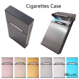 Portátil Mujer Señoras Cigarrillos Caso Titular De Aleación De Aluminio Bolsillo De Fumar Caja De Regalo