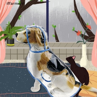 (iffarmerrt) Funda De lluvia/con capucha Transparente Para perros/ropa De mascotas (5)