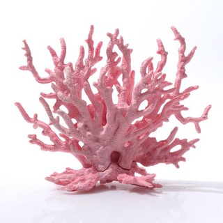 Tanque de peces de jardinería simulación de coral hierba de agua de resina de coral falso acuario carbón duro decoración de coral