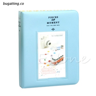 b.co 64 Pockets Album Photo Case For Fujifilm Instax Mini8 7s 25 50s 90 Storage Blue