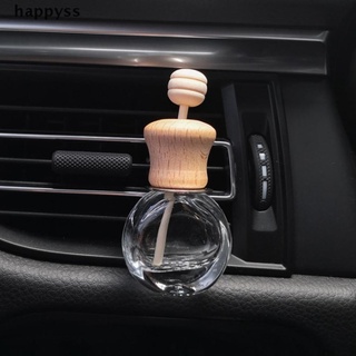 [happy] 1pc ambientador de coche perfume clip fragancia botella de vidrio vacía para esencial